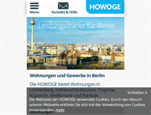 Tablet Screenshot of howoge.de